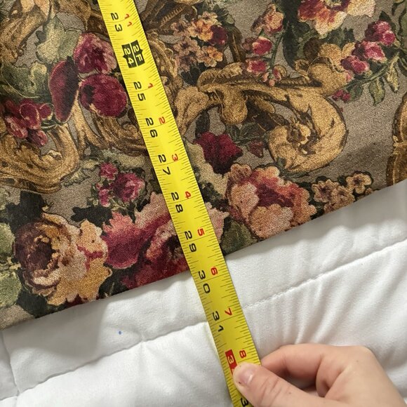 Vintage Maxi Skirt Pockets Womens Brown Floral Boho Fairy Grunge Peasant 90s - Picture 5 of 10